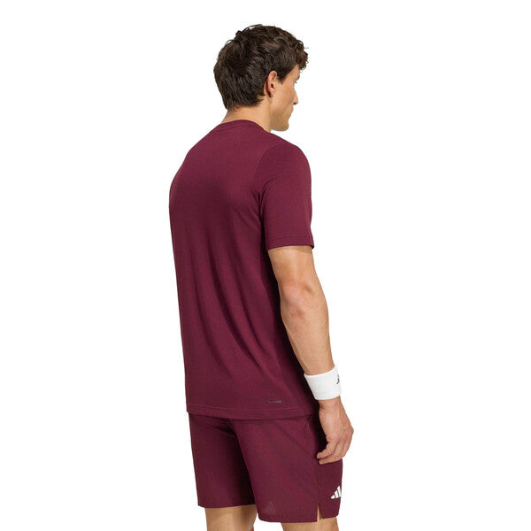 Adidas Heritage Tennis Graphic Tee (M) (Maroon)