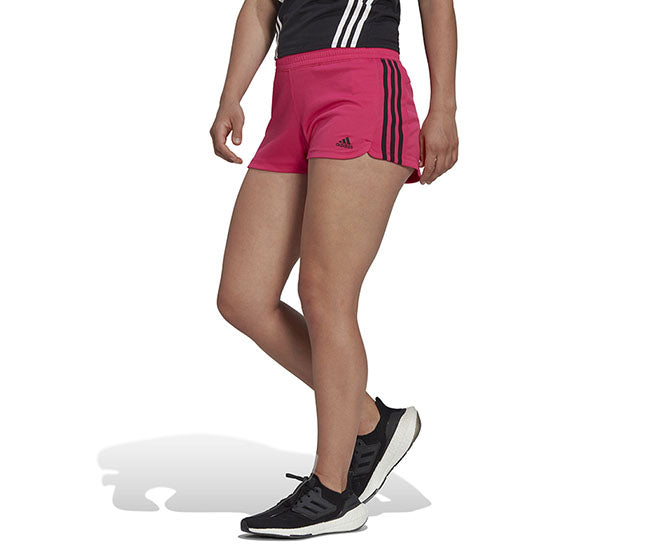 Adidas Pacer 3 Stripe Knit Short (W) (Magenta)
