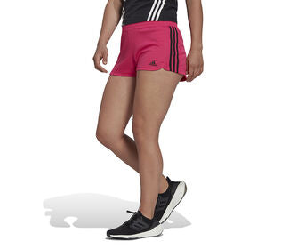 Adidas Pacer 3 Stripe Knit Short (W) (Magenta)