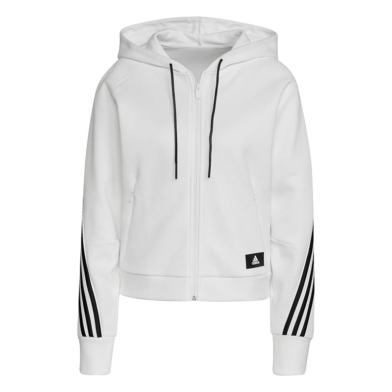 Adidas Future Icons 3 Stripes Full Zip Hoodie (W) (White)