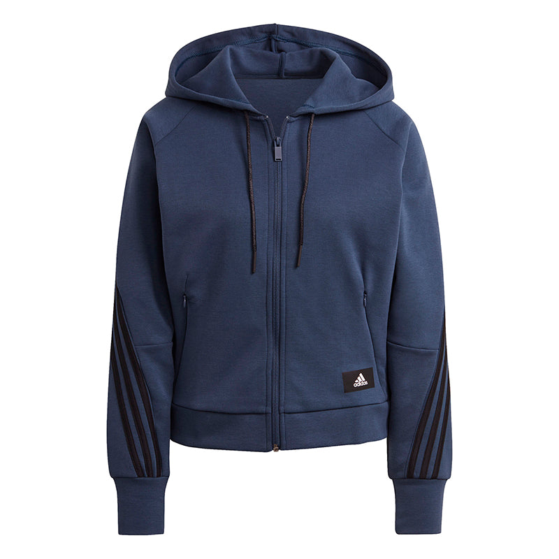 Adidas Future Icons 3 Stripes Full Zip Hoodie (W) (Navy)
