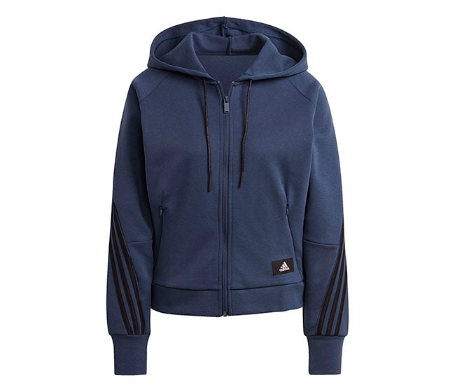 Adidas Future Icons 3 Stripes Full Zip Hoodie (W) (Navy)