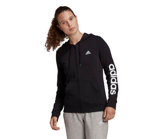 Adidas Essentials Full Zip Hoodie (W) (Black)