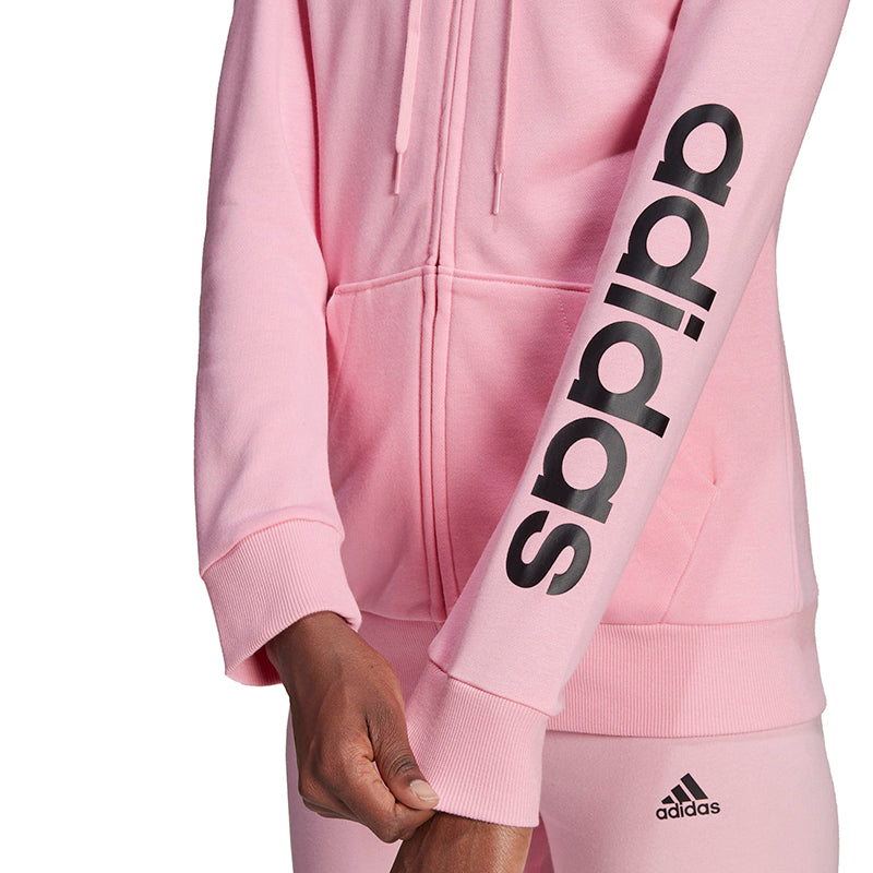 Adidas Essentials Full Zip Hoodie (W) (Light Pink)