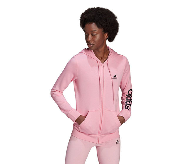 Adidas Essentials Full Zip Hoodie (W) (Light Pink)