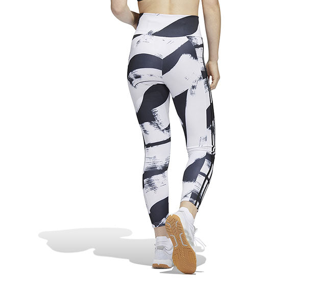 Adidas Print 3 Stripes 7/8 Tight (W) (White/Black)