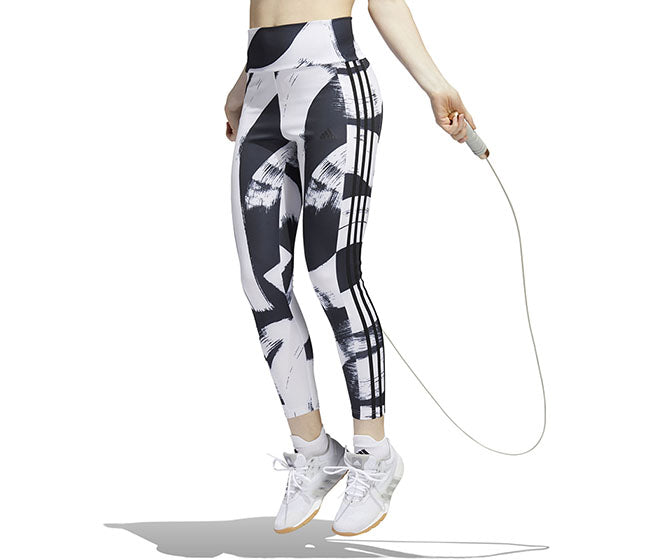 Adidas Print 3 Stripes 7/8 Tight (W) (White/Black)