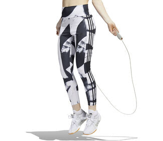 Adidas Print 3 Stripes 7/8 Tight (W) (White/Black)