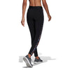 Adidas 3 Stripe Animal Print Legging (W) (Black)
