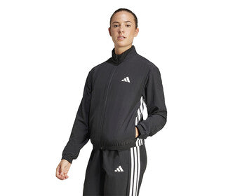 Adidas Train Essentials 3 Stripes Woven Jacket (W) (Black)