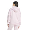 Adidas 3 Stripes Fleece Full Zip Hoodie (W) (Clear Pink) Adidas
