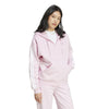 Adidas 3 Stripes Fleece Full Zip Hoodie (W) (Clear Pink)