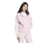 Adidas 3 Stripes Fleece Full Zip Hoodie (W) (Clear Pink)