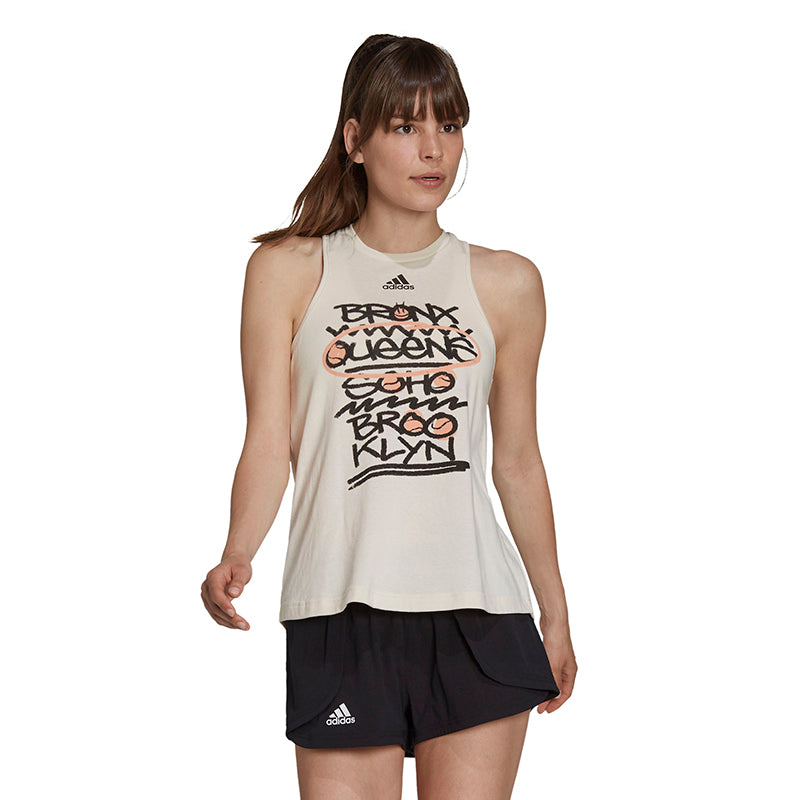 Adidas Nyc Tennis Tank (W) (Cream)