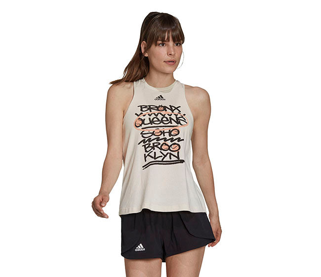Adidas Nyc Tennis Tank (W) (Cream)