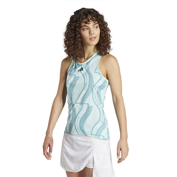 Adidas Club Graphic Tank (W) (Aqua)