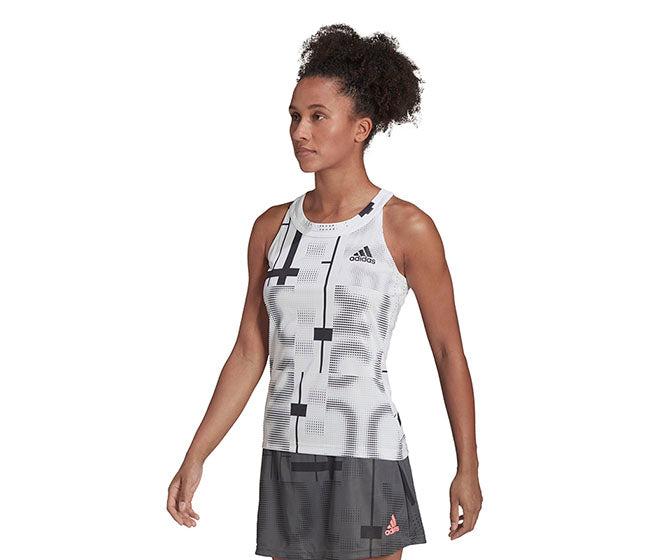 Adidas Club Graphic Tank (W) (White)