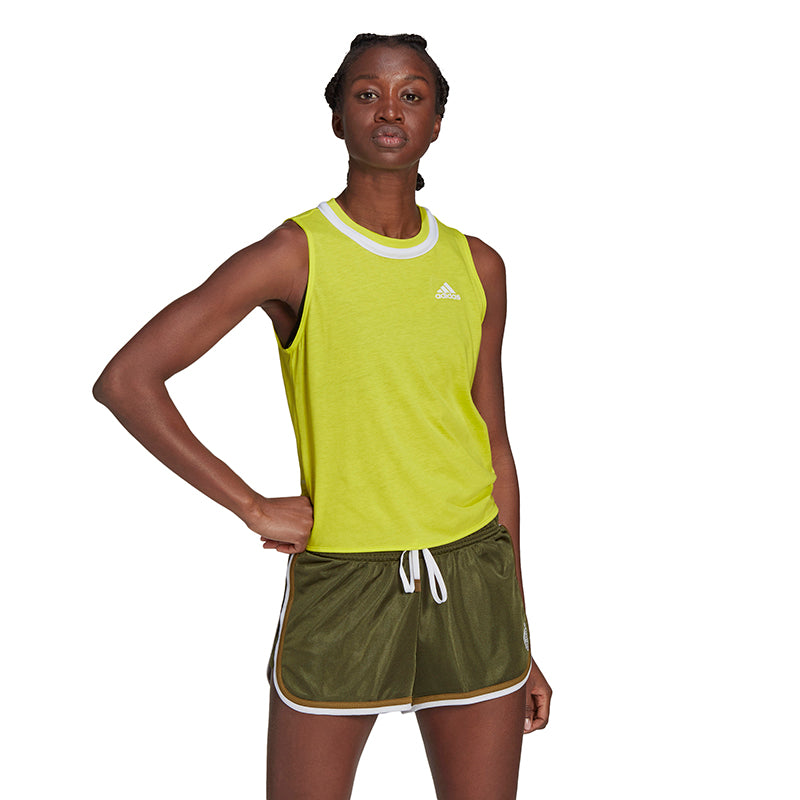 Adidas Club Knot Tank (W) (Yellow)