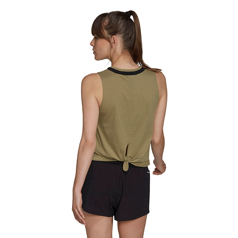 Adidas Club Knot Tank (W) (Olive)