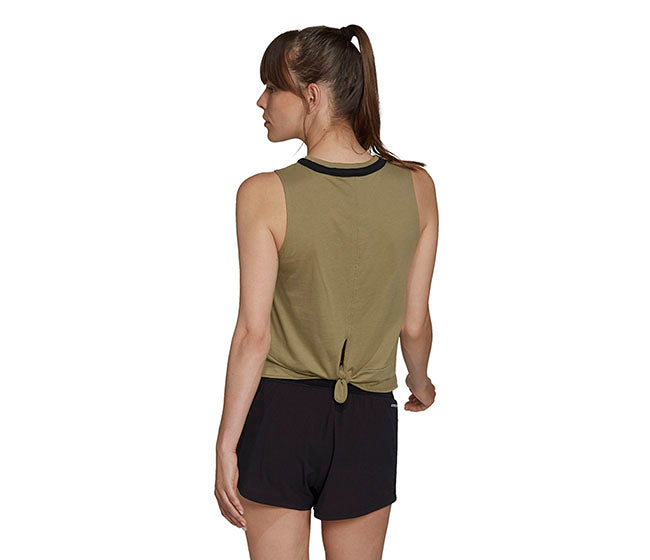 Adidas Club Knot Tank (W) (Olive)