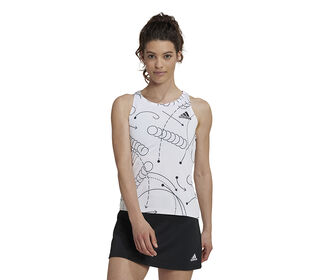 Adidas Club Graphic Tank (W) (White)