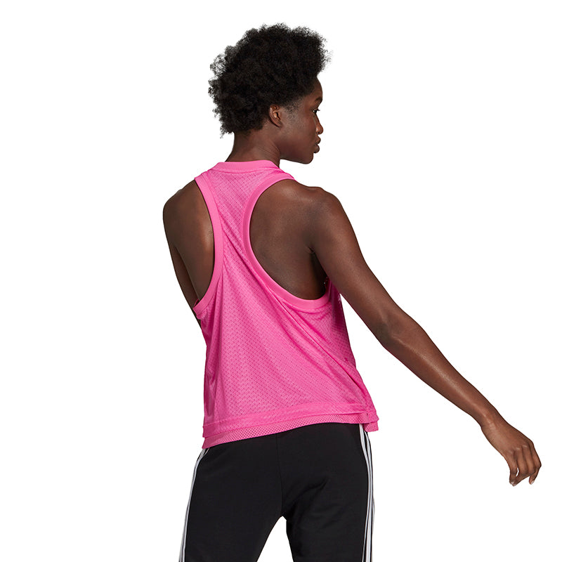 Adidas Double Layer Mesh Tank (W) (Pink)