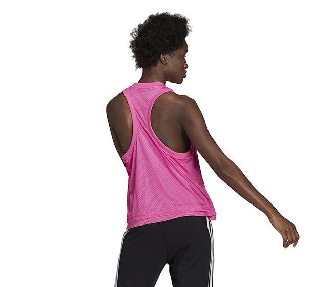 Adidas Double Layer Mesh Tank (W) (Pink)