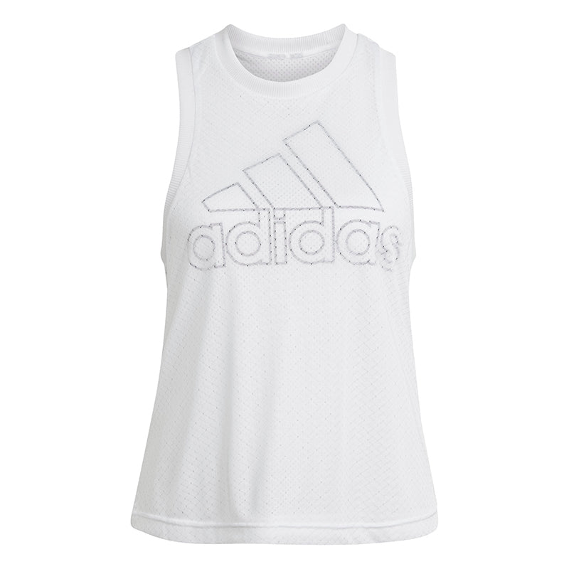 Adidas Double Layer Mesh Tank (W) (White)