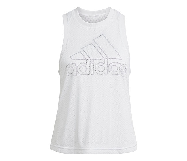 Adidas Double Layer Mesh Tank (W) (White)