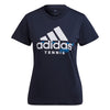 Adidas Tennis Graphic Logo Tee (W) (Navy)