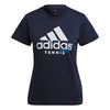 Adidas Tennis Graphic Logo Tee (W) (Navy)