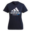 Adidas Tennis Graphic Logo Tee (W) (Navy)