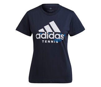 Adidas Tennis Graphic Logo Tee (W) (Navy)