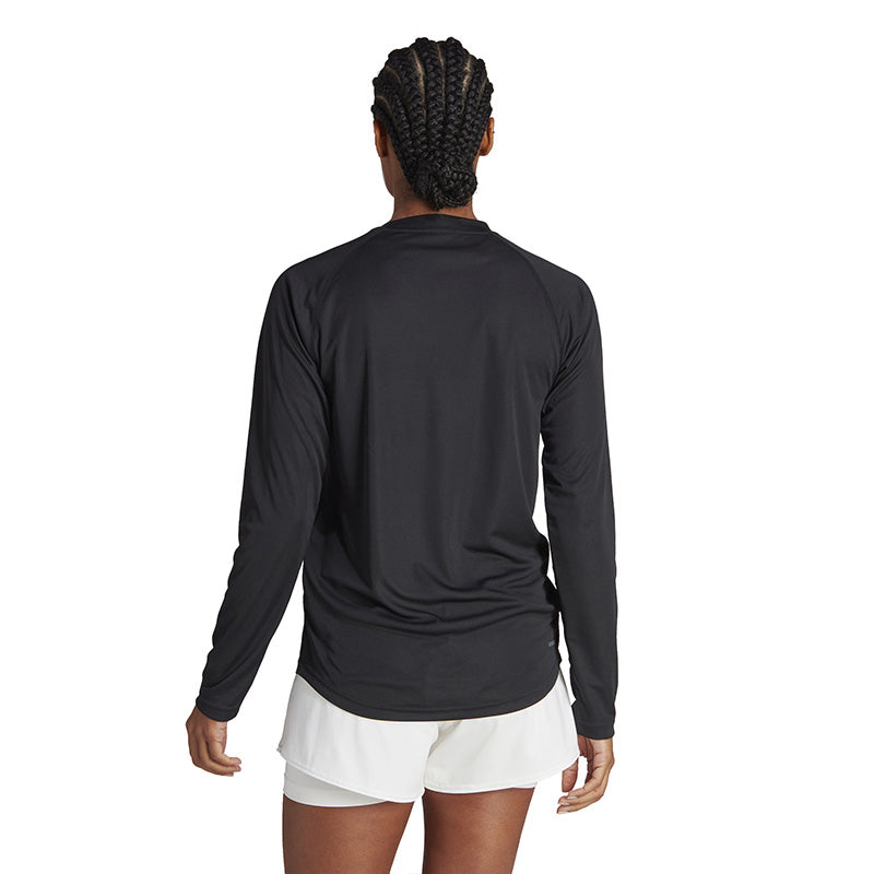 Adidas Club Long Sleeve Tee (W) (Black)