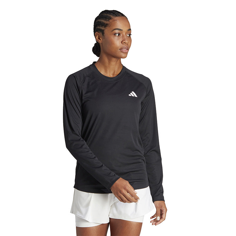 Adidas Club Long Sleeve Tee (W) (Black)