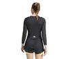 Adidas Cropped 3/4 Long Sleeve Pro Tee (W) (Black/White)