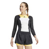 Adidas Cropped 3/4 Long Sleeve Pro Tee (W) (Black/White)