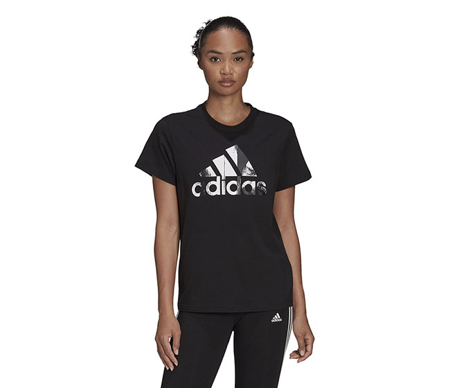 Adidas Print Logo Tee (W) (Black)