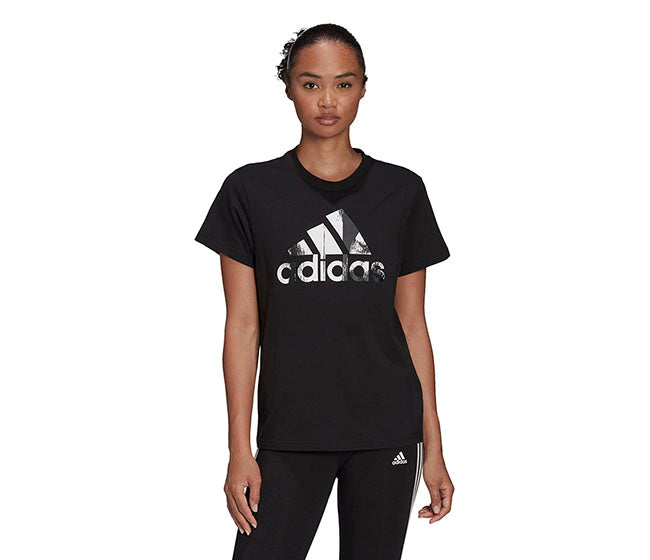 Adidas Print Logo Tee (W) (Black)