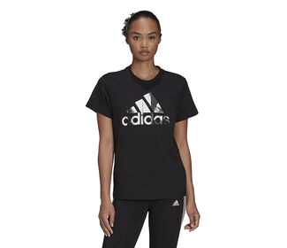 Adidas Print Logo Tee (W) (Black)