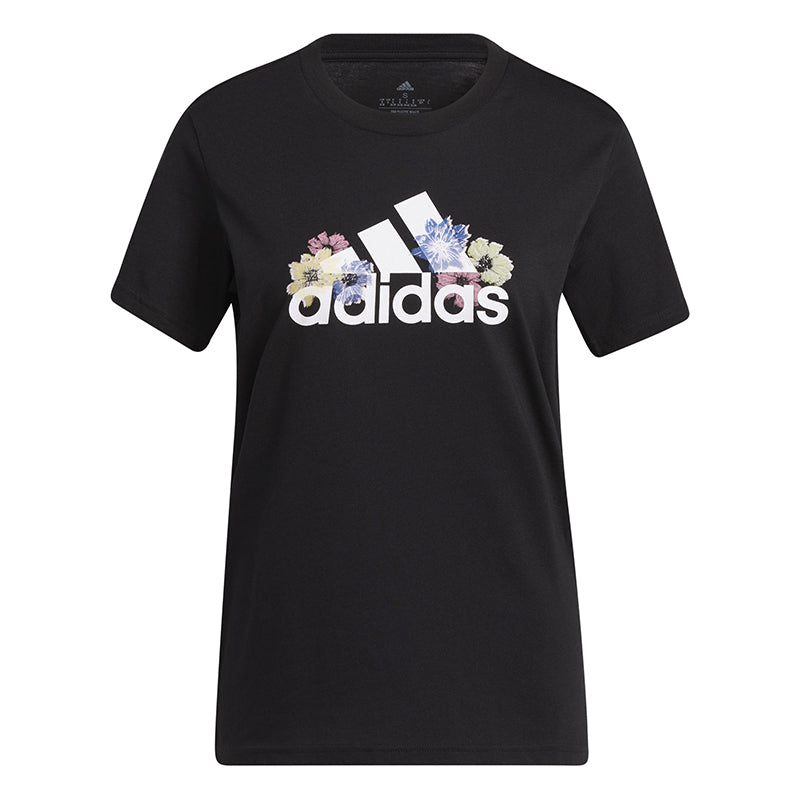 Adidas Floral Graphic Tee (W) (Black) Adidas