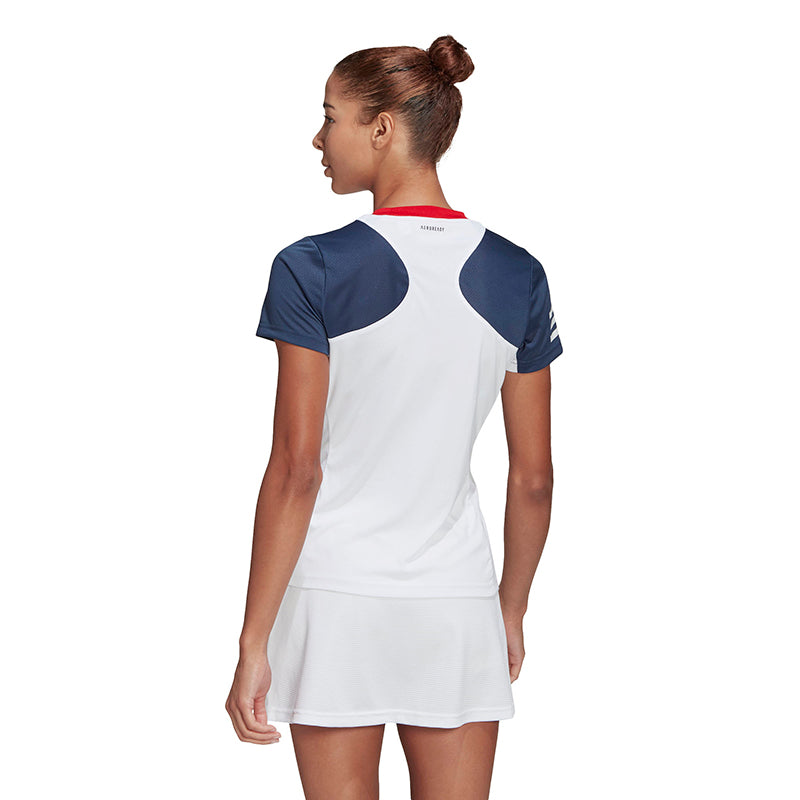 Adidas Club Tee (W) (White/Navy/Red)