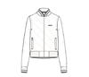 Boast Quilted Varsity Bomber Jacket (W) (White)