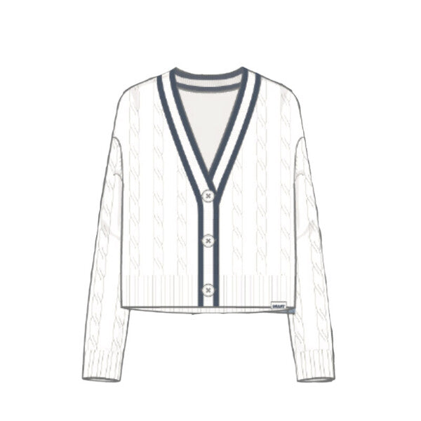 Boast Cardigan Sweater (W) (White/Navy)