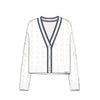 Boast Cardigan Sweater (W) (White/Navy)