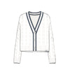 Boast Cardigan Sweater (W) (White/Navy)