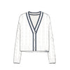 Boast Cardigan Sweater (W) (White/Navy)