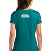 The Dink Dink Positive V-Neck Tee (W) (Heathered Teal)