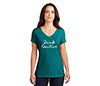 The Dink Dink Positive V-Neck Tee (W) (Heathered Teal)