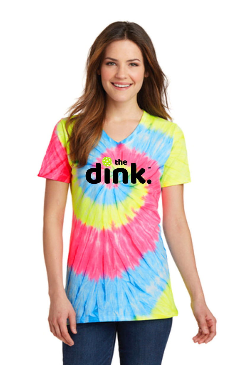 The Dink Tie Dye V-Neck Tee (W) (Neon)